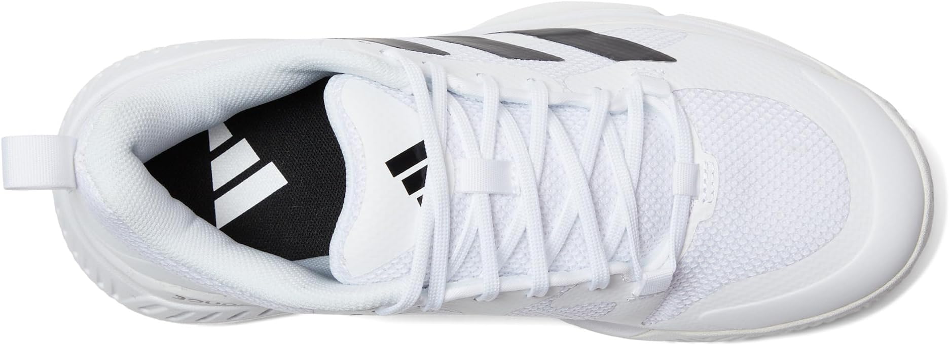 Кроссовки adidas Men's Court Team Bounce 2.0 Volleyball Shoes, White/Black/White — фото 2