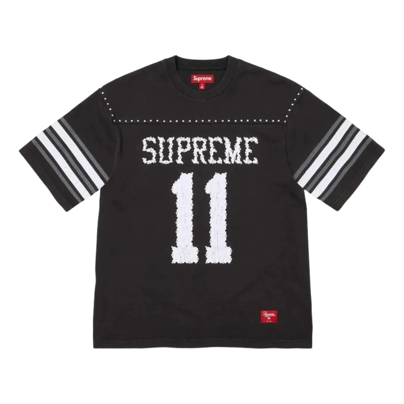 Футболка Supreme SS26 Studded S/S Football T-Shirt 'Black'
