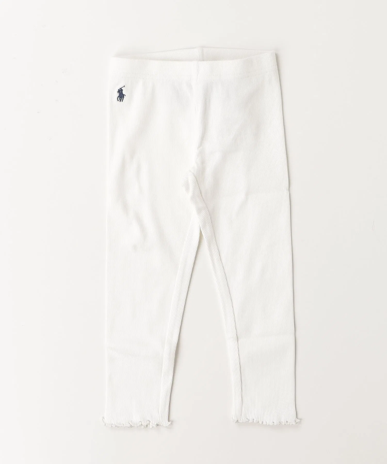 Детские хлопковые леггинсы POLO RALPH LAUREN CHILDRENSWEAR белые — фото 3
