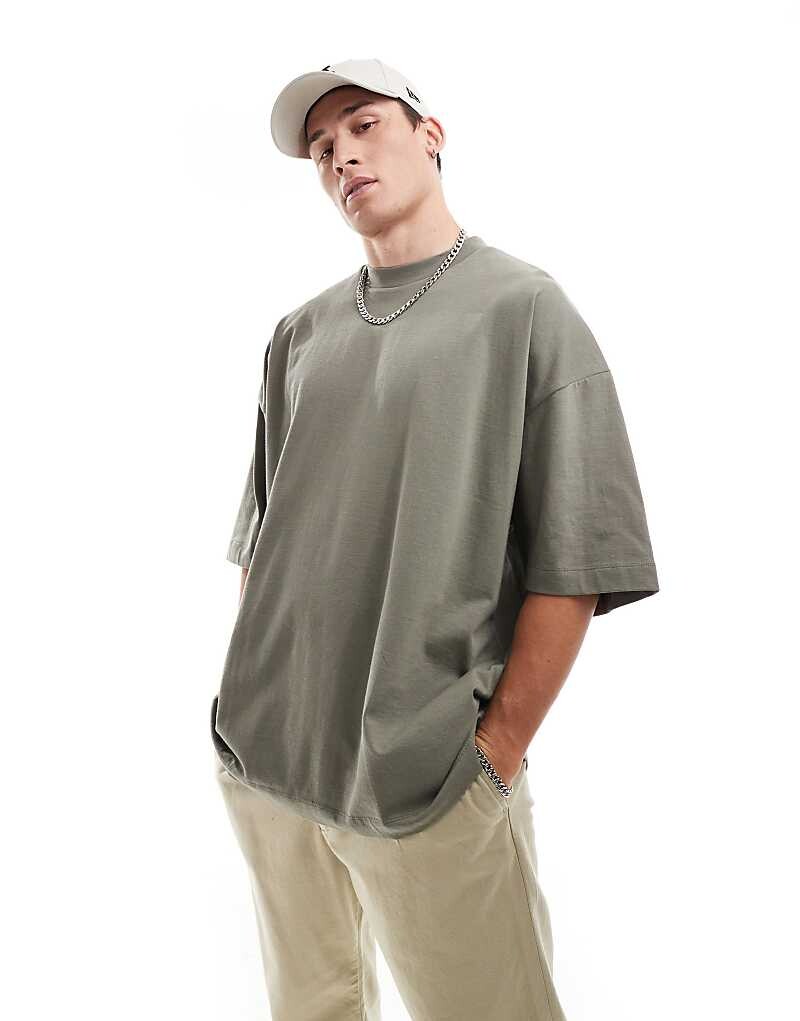 

ASOS DESIGN – Essential – футболка Oversize цвета хаки Extremes