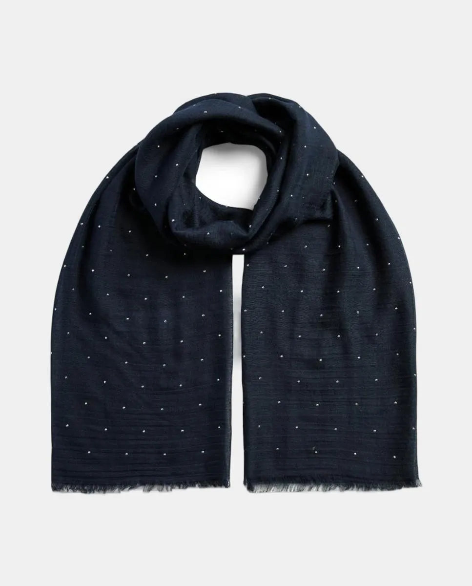 

Платок со стразами Pieces, темно-синий