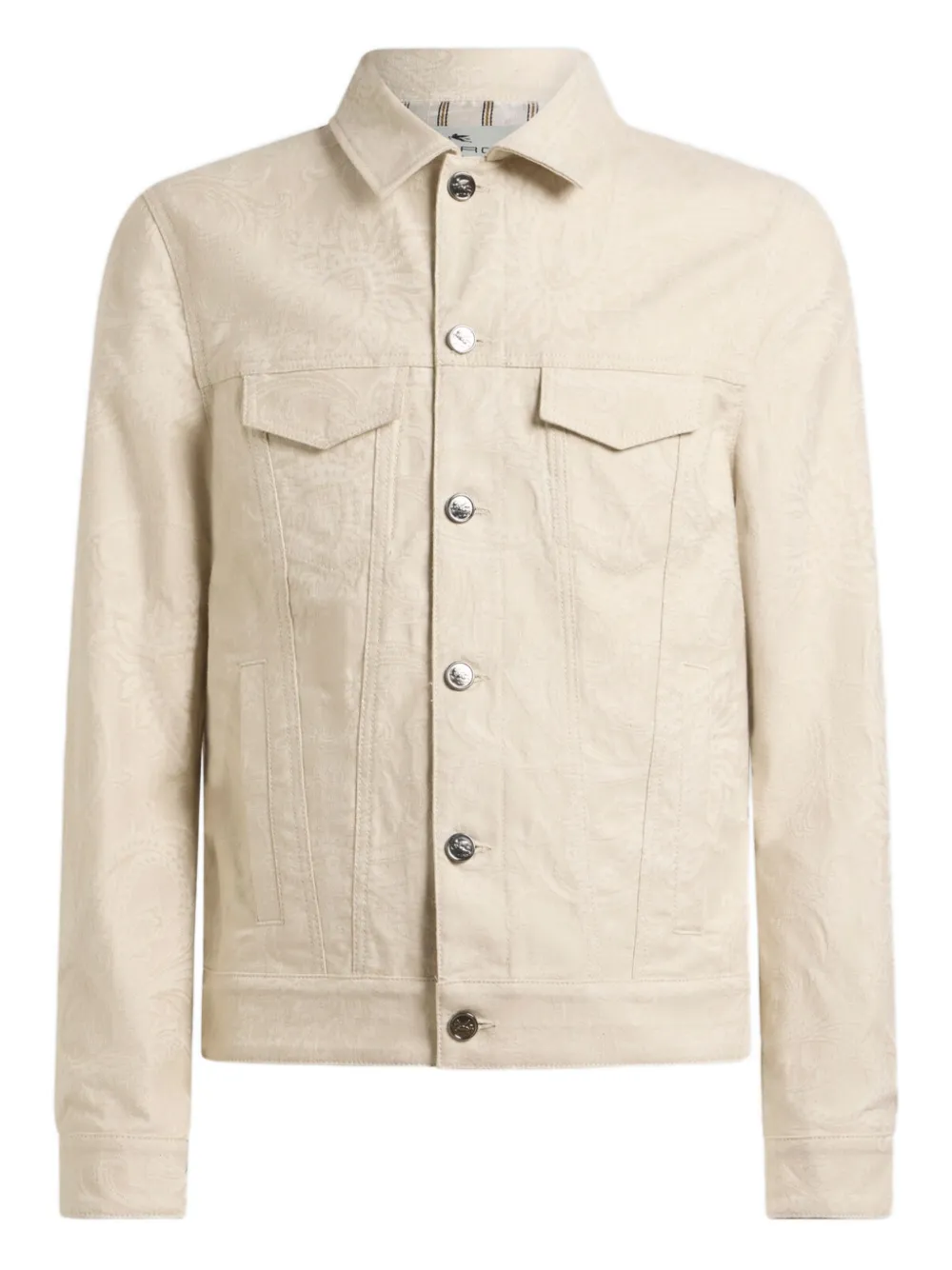 

Джинсовая куртка с узором пейсли Etro, бежевый