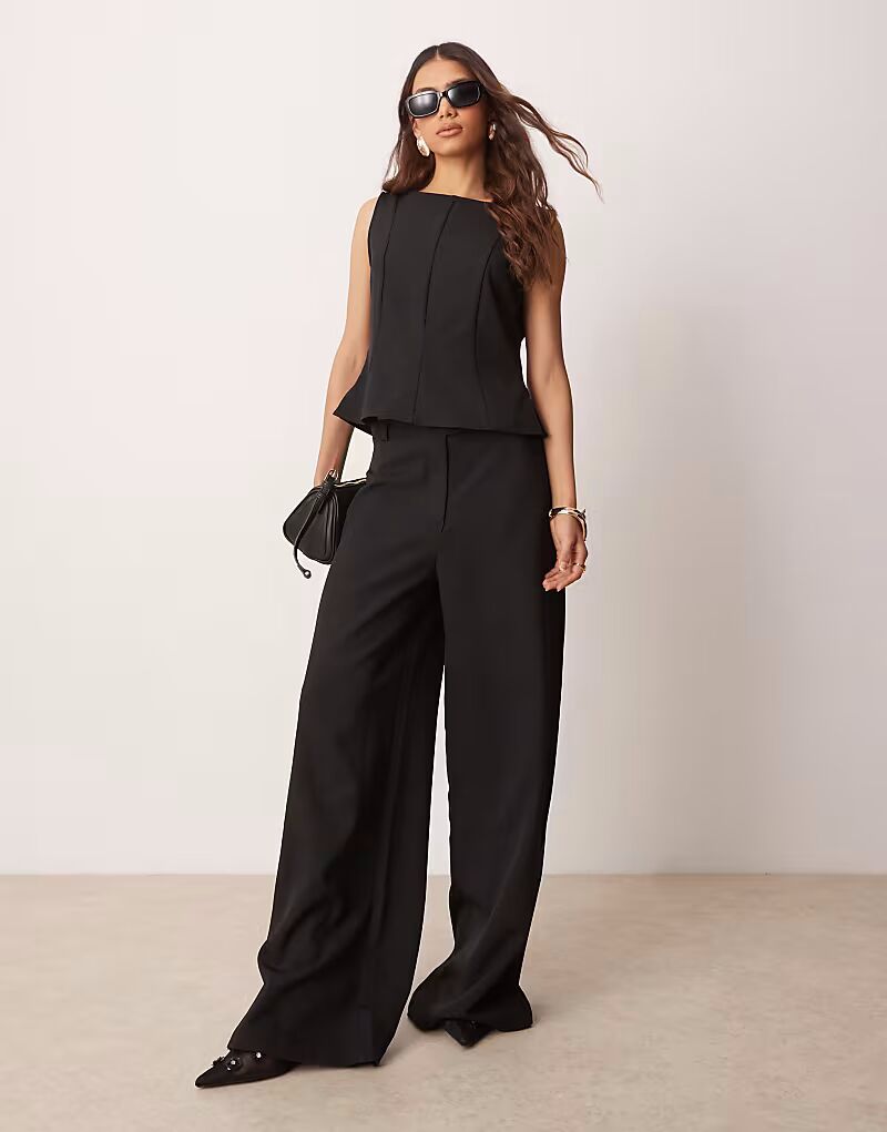 

Брюки прямого кроя ASOS DESIGN черного цвета