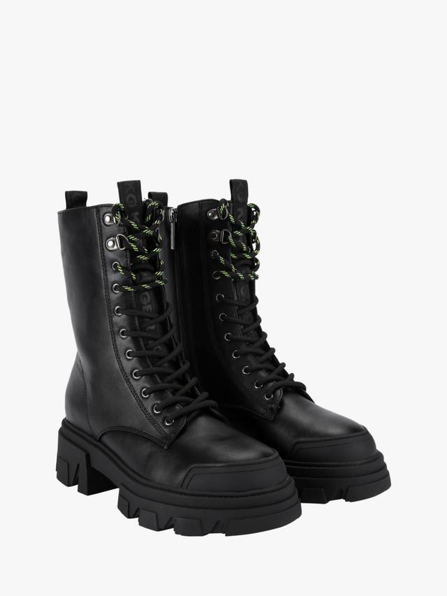 Трекерские шнурованные массивные ботинки до щиколотки KG Kurt Geiger, Black — фото 3