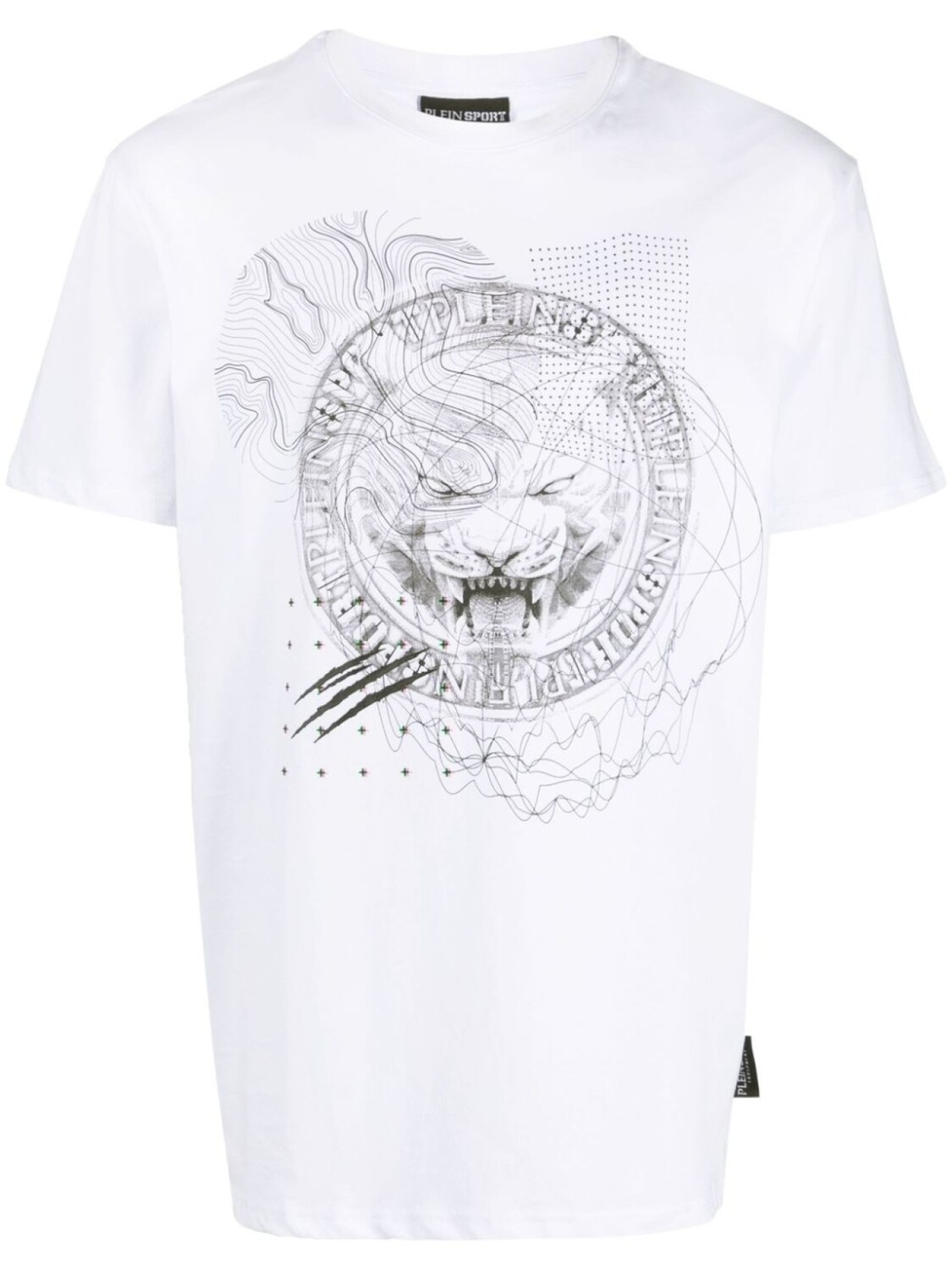 

Plein Sport футболка с принтом Tiger, белый