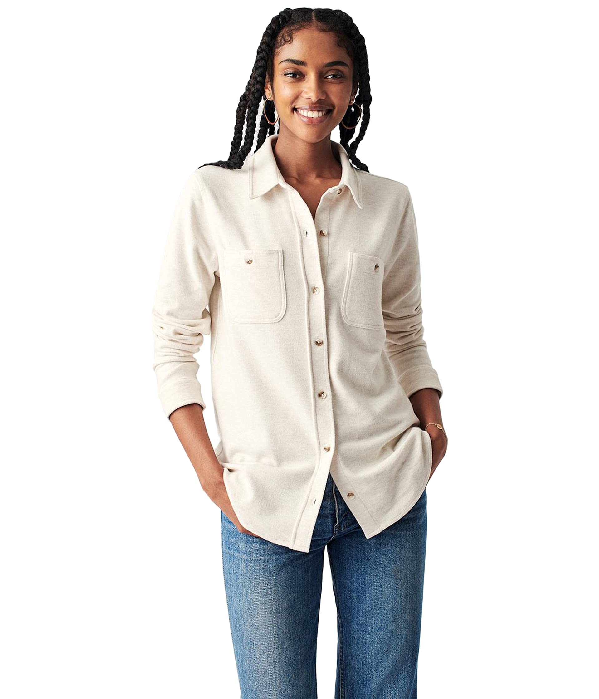 

Рубашка Faherty Legend Sweater Shirt, цвет Off-White