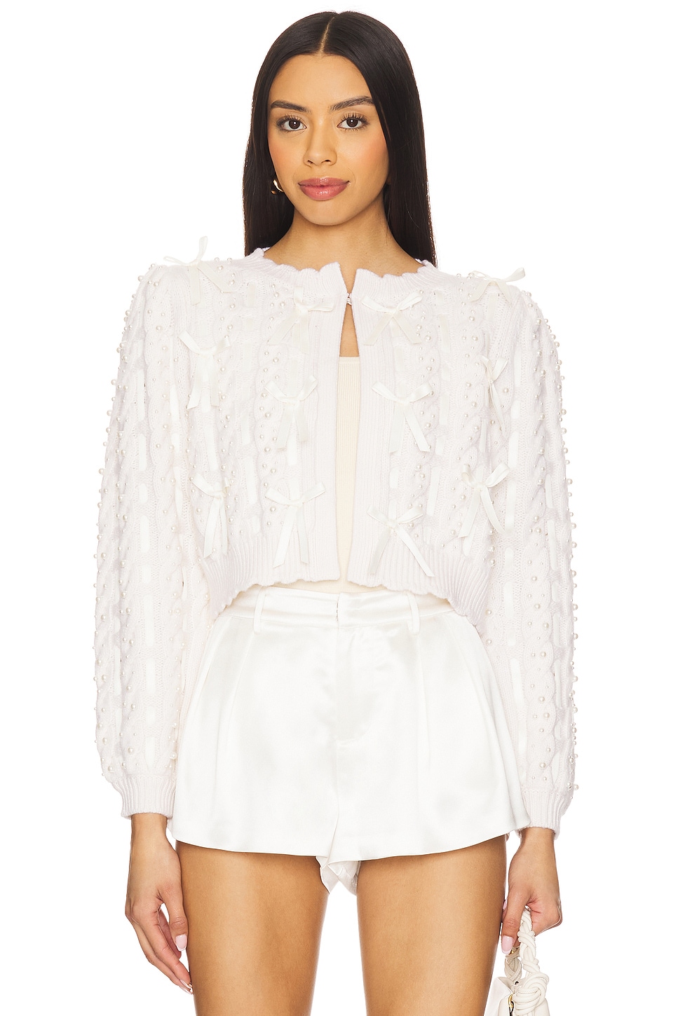 

Кардиган с украшениями в виде котят Alice + Olivia, soft white