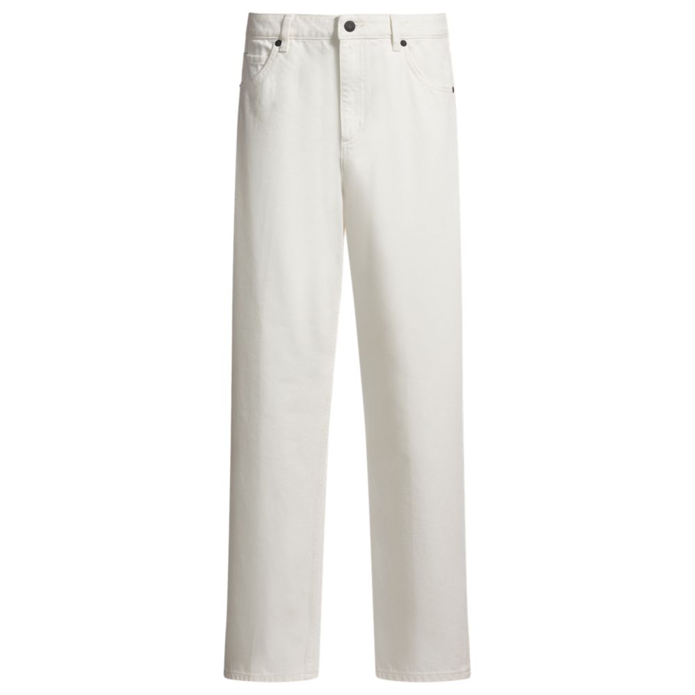 

Современные джинсы в белом жестком дениме HUGO