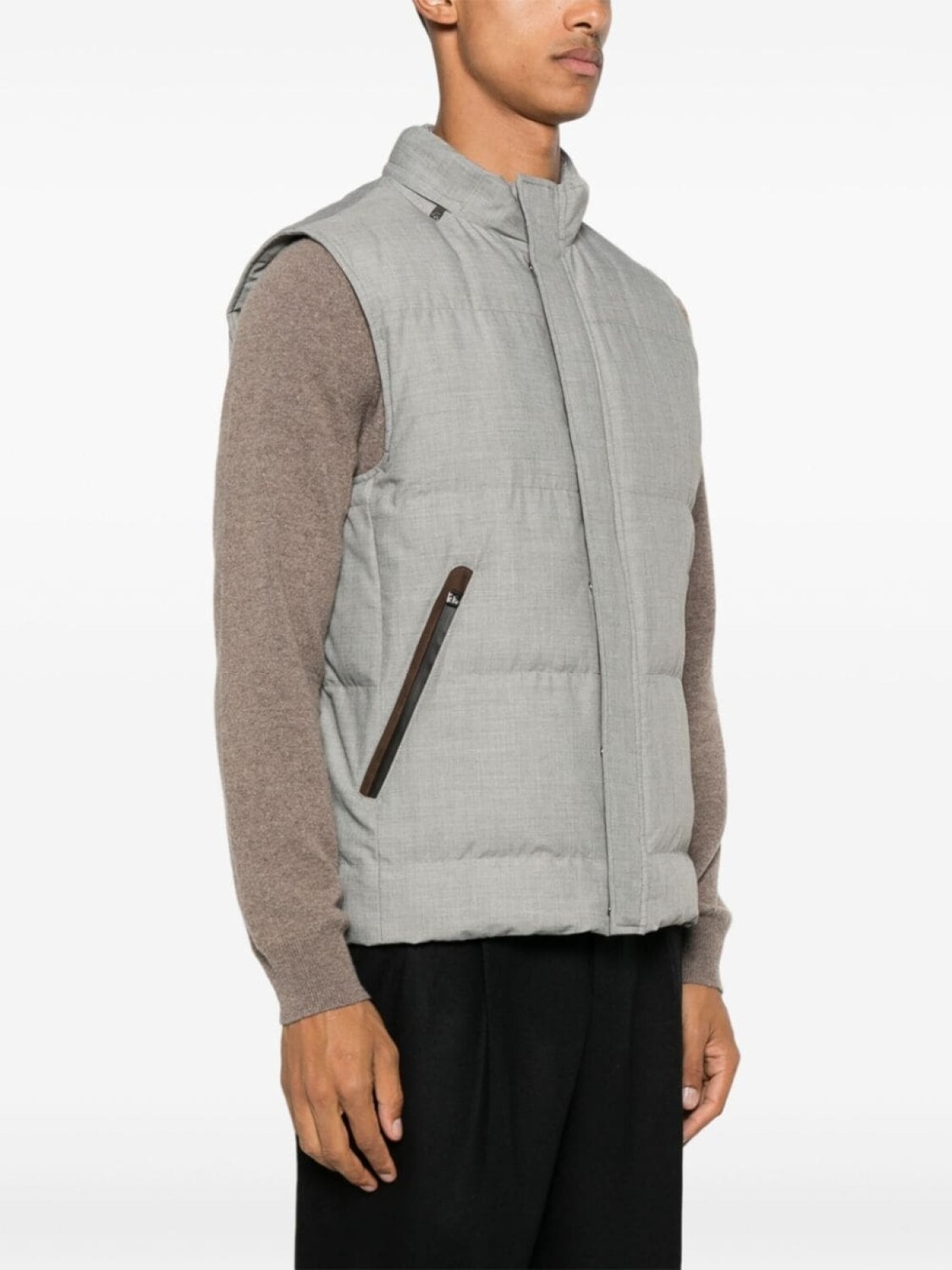 

Corneliani жилет с логотипом, серый