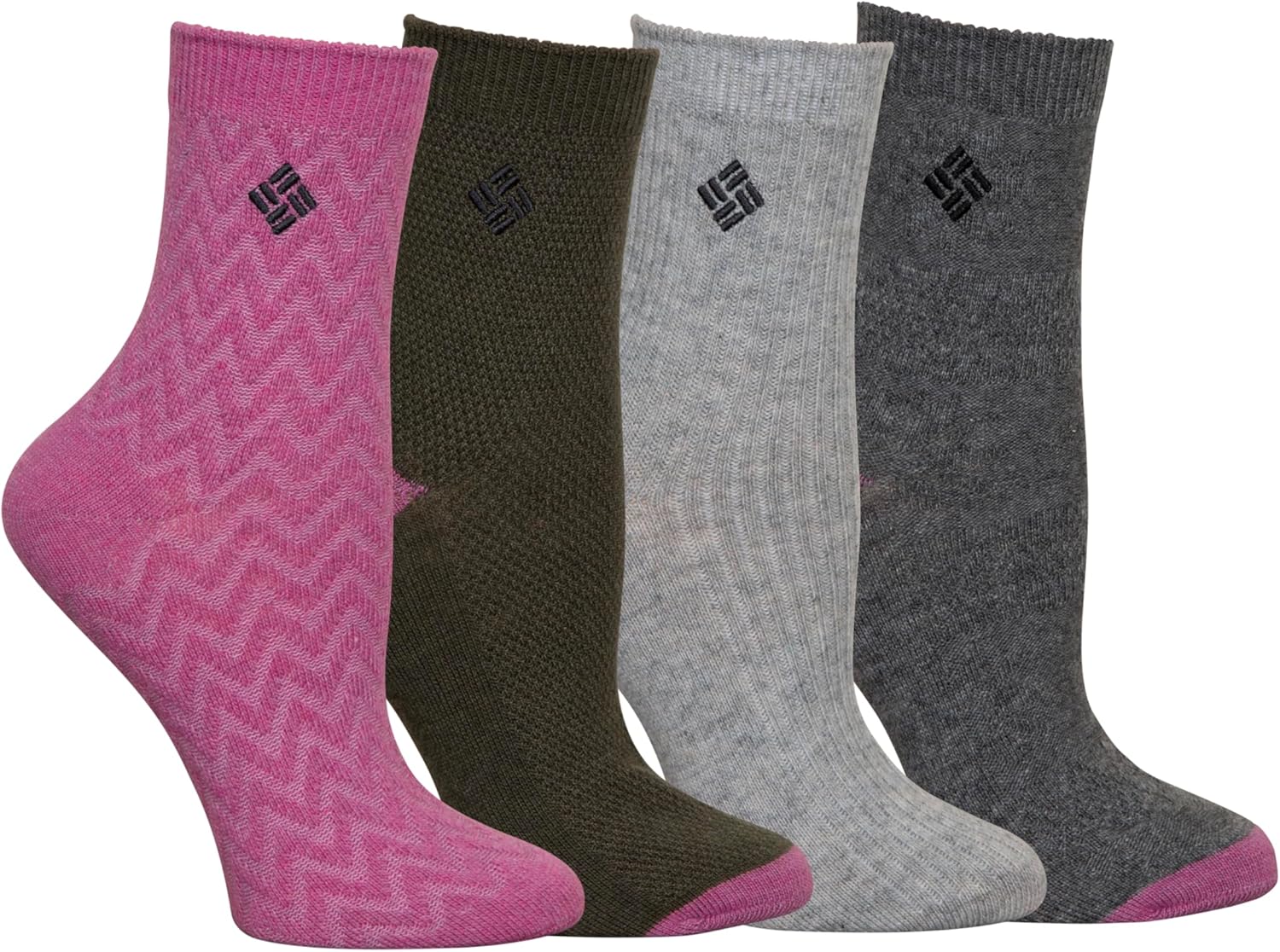 

Columbia женские текстурированные носки-гольфы 4 пары, Berry/ Brown/ Heather/Charcoal