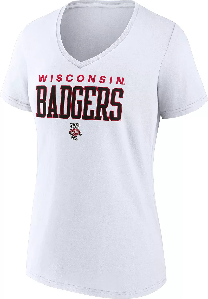 

Белая футболка с промо-логотипом женской команды NCAA Wisconsin Badgers Fanatics