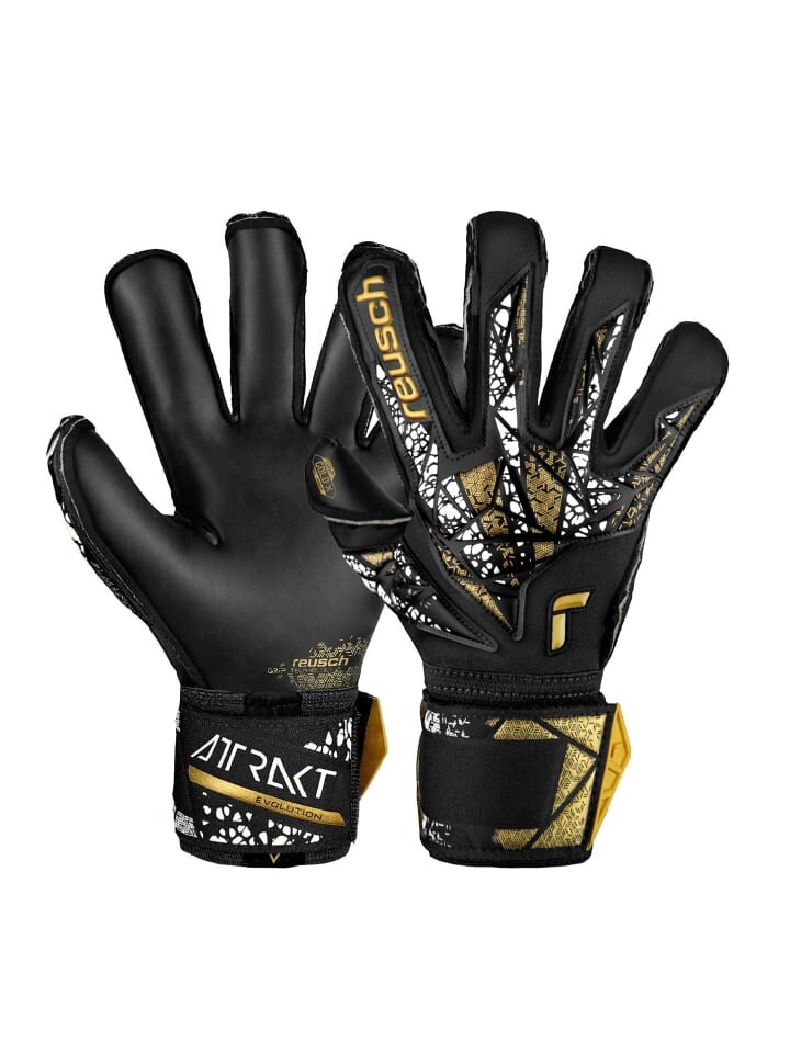 

Перчатки Reusch, цвет 7740 black/gold/white/black