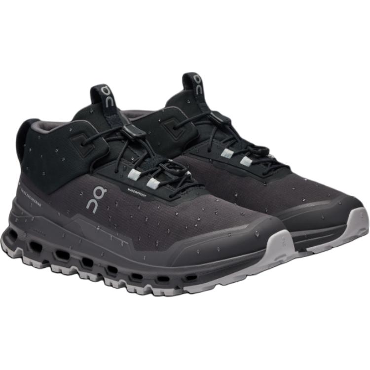 On Детские кроссовки Cloudhero Abrasi Resistant Mid top для активного отдыха, черные, для подростков — фото 4