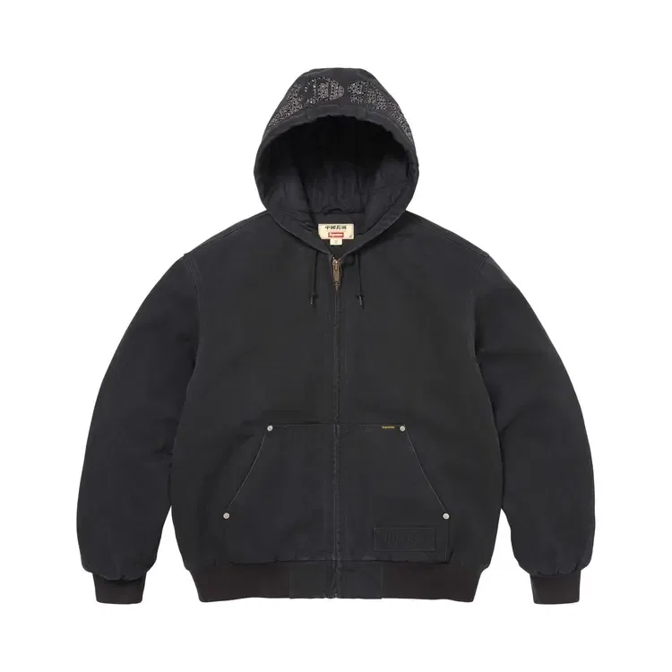 Рабочая куртка с капюшоном Supreme x The Great China Wall, черный