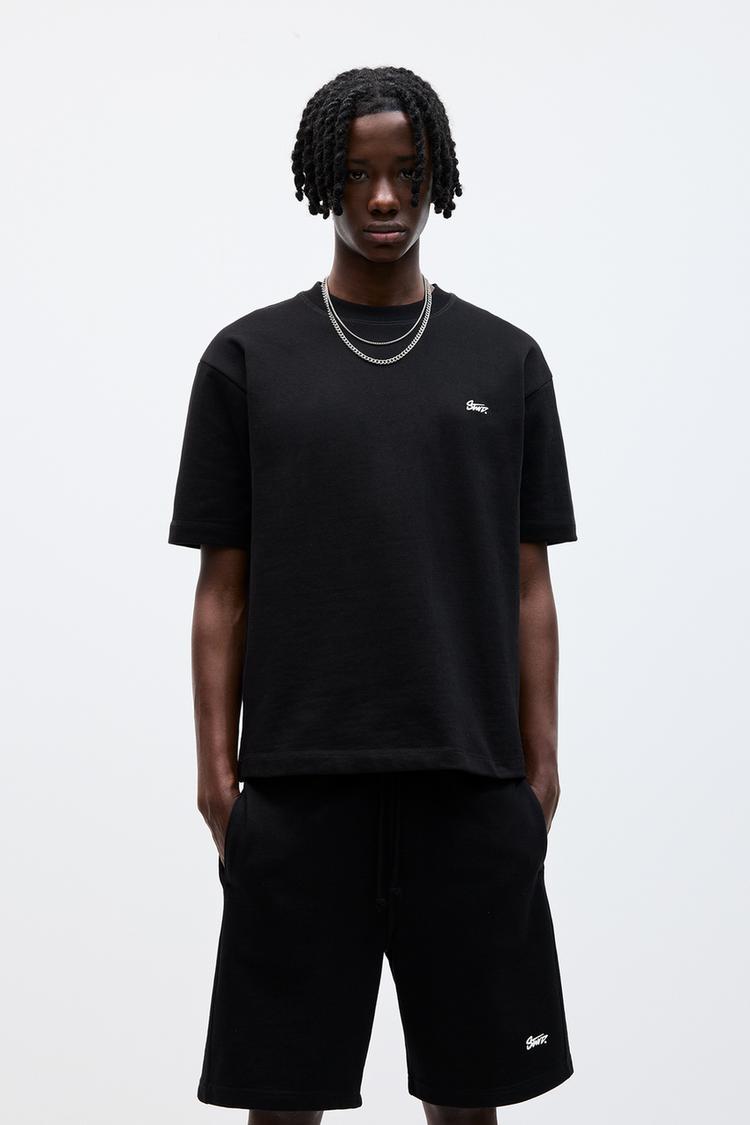 

Толстовка с коротким рукавом Pull And Bear, черный