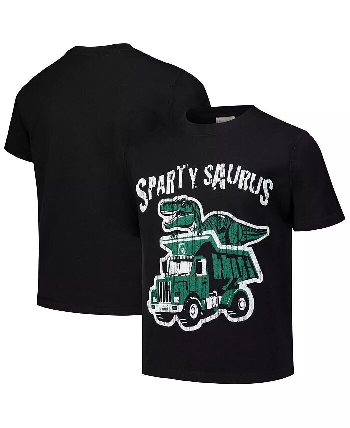 

Черная футболка Big Boys and Girls Michigan State Spartans Dino Truck Comfortwash, черный