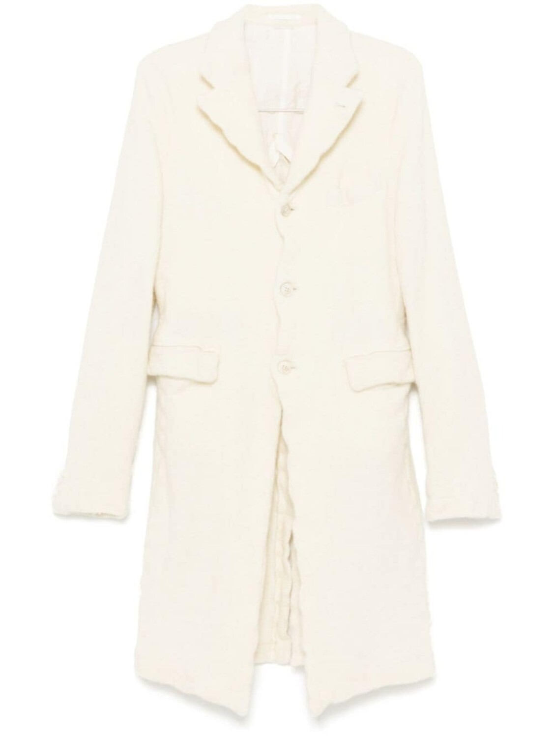 

Comme des Garçons Homme Plus фактурное пальто, белый