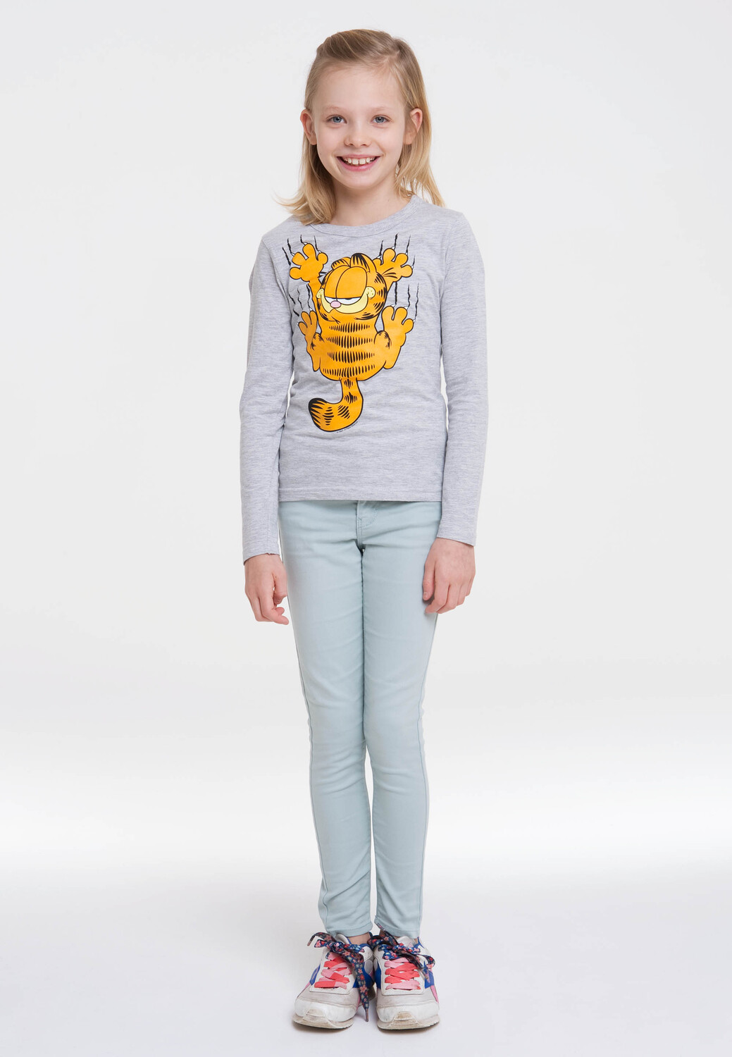 

Лонгслив Logoshirt Langarmshirt Garfield, цвет grau meliert