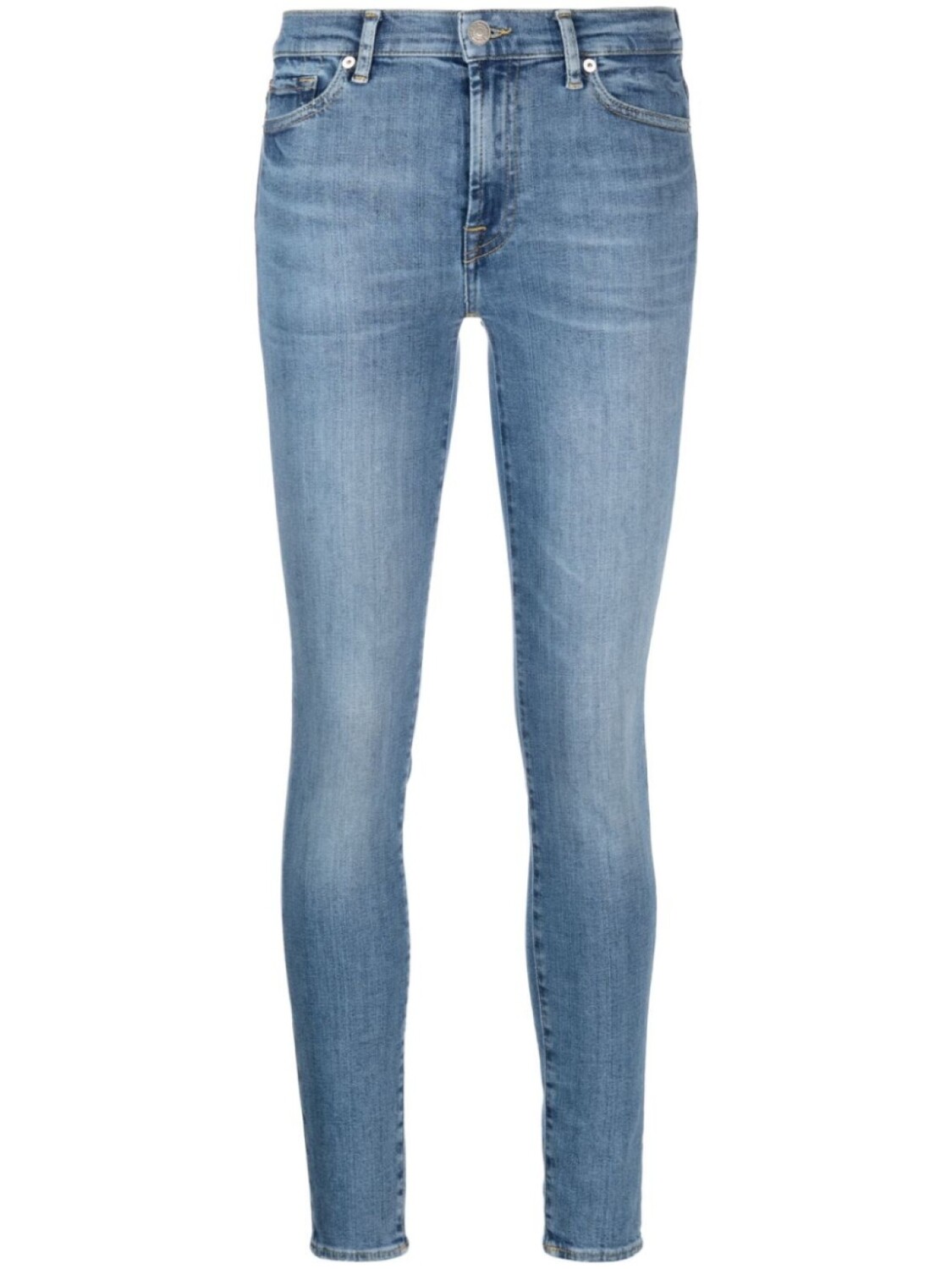 

7 For All Mankind джинсы скинни средней посадки, синий