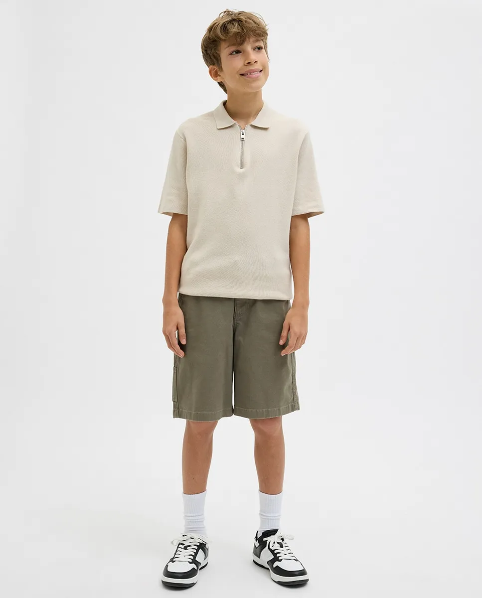 

Бермуды детские с боковыми карманами Jack & Jones, коричневый