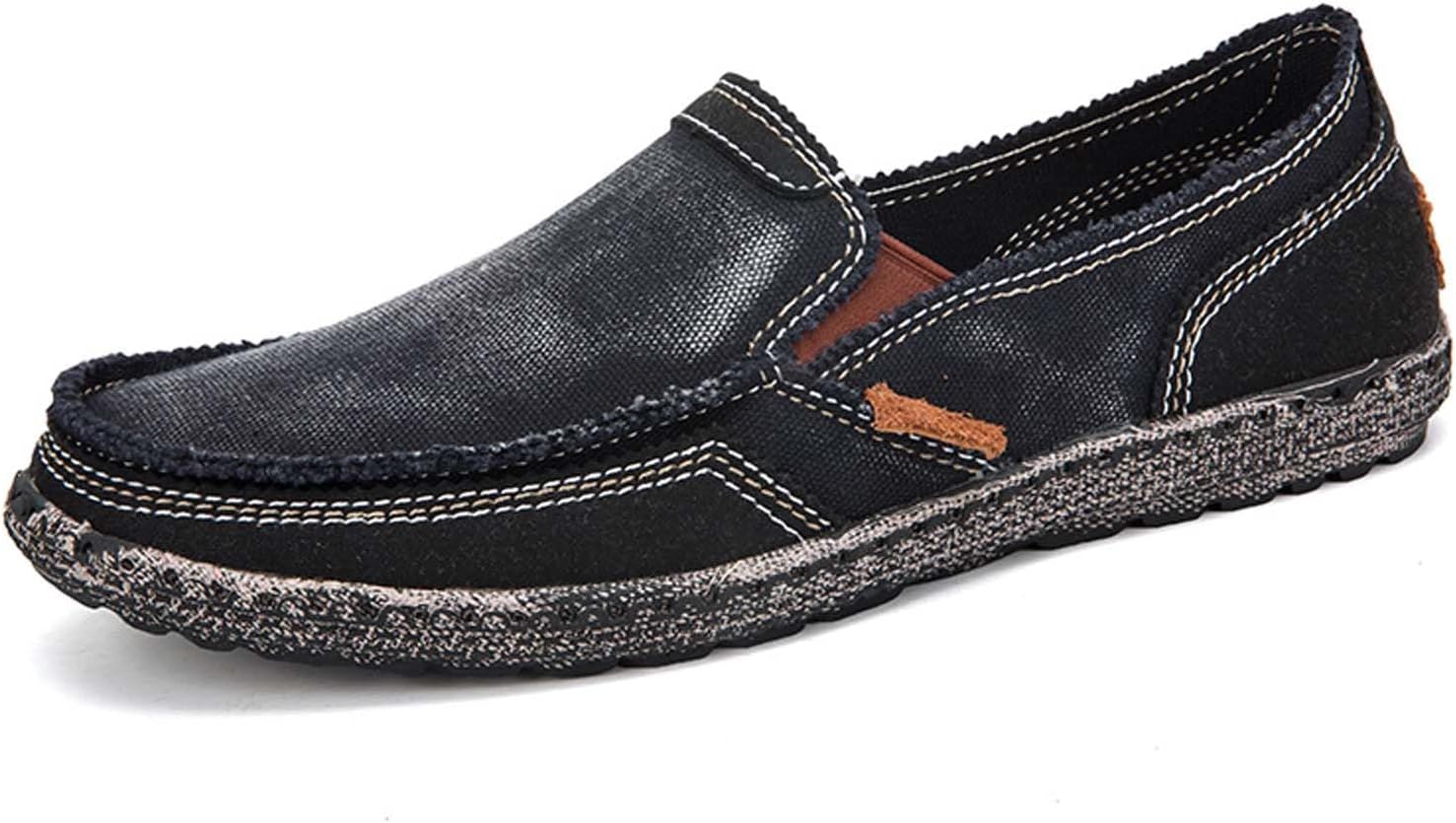 

Мужские слипоны, мокасины, тканевые повседневные кеды для ходьбы Missletty, черный