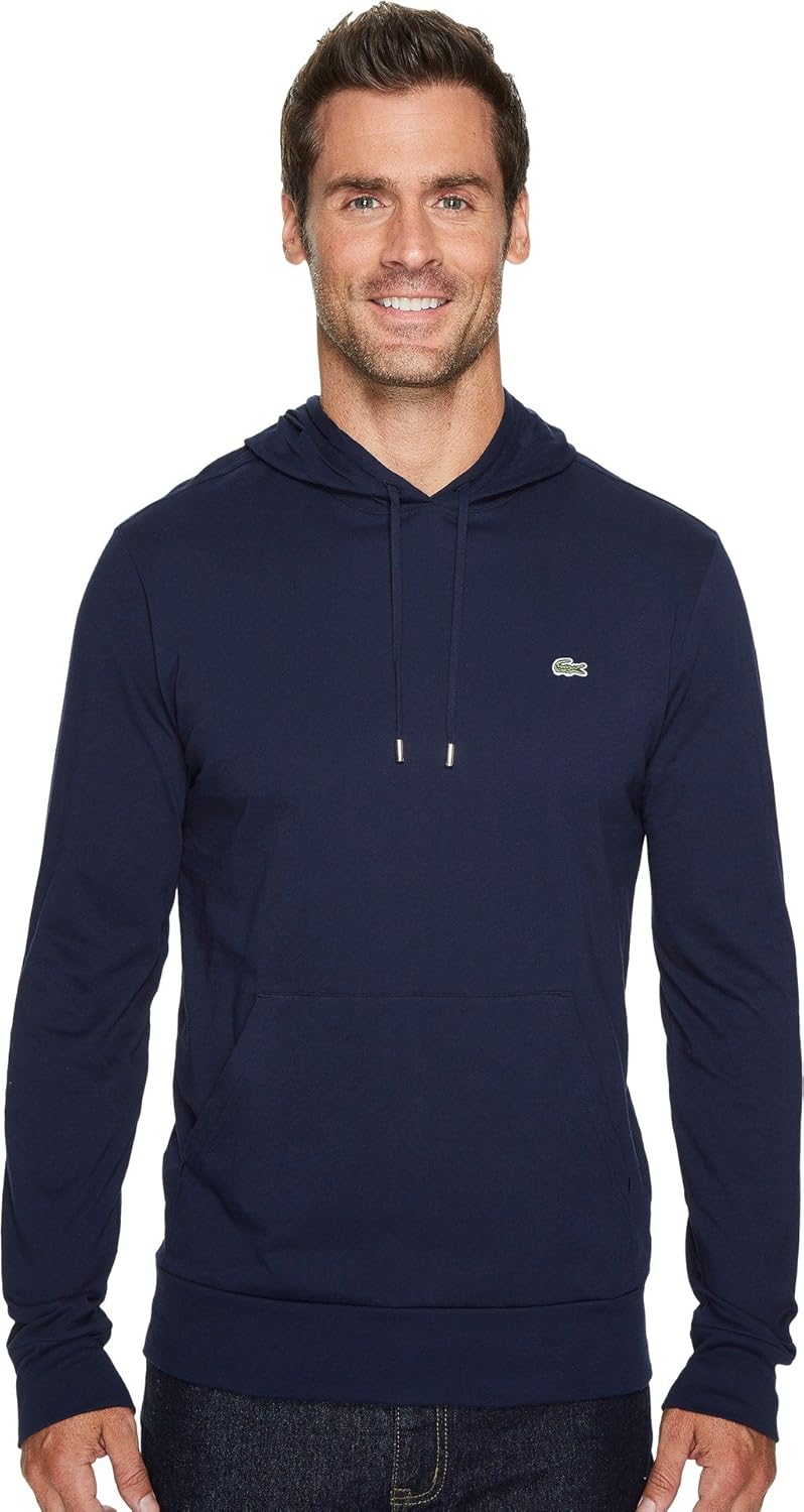 Толстовка Lacoste Th9349, джерси с карманом, темно-синий