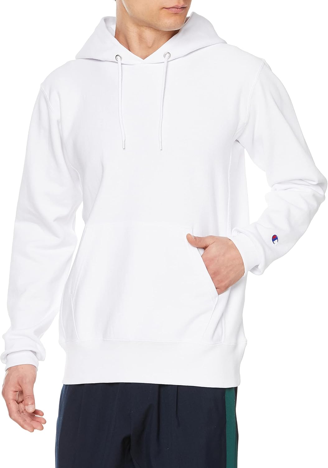 

Толстовка Champion C3-T110/C3-X108 с длинным рукавом, плотность ткани 10 унций, на флисовой подкладке, с капюшоном, технология обратного плетения (R), белый