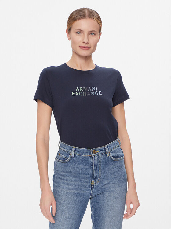 

Футболка стандартного кроя Armani Exchange, синий