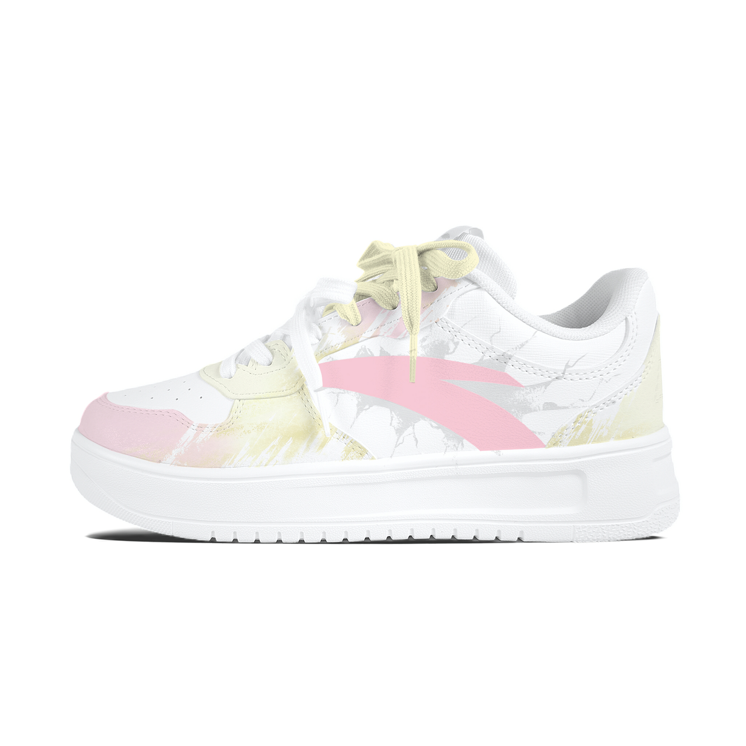 

расслабленные нескользящие устойчивые к истиранию низкие кроссовки для скейтбординга unisex ANTA, желтый розовый