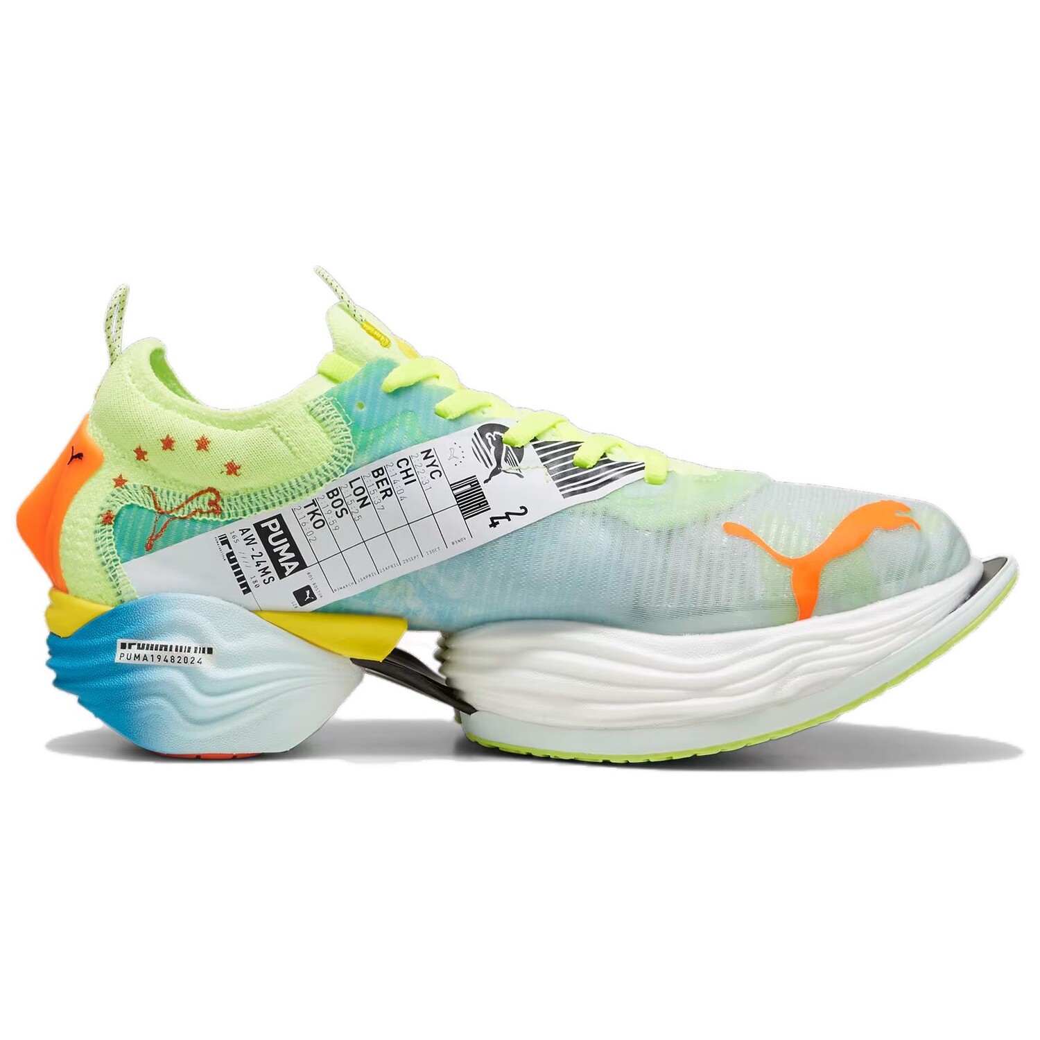 Кроссовки для бега Fast-R Nitro Elite 2 мужские с низким верхом Nitro Blue - Soda Apple - Hyper Blue Puma — фото 2