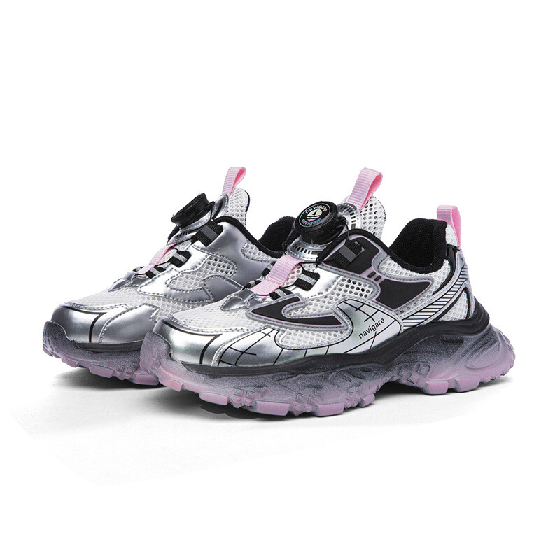 Кроссовки NAVIGARE Kids Lifestyle Shoes Kids Low-top Silver Black, серебряный — фото 4