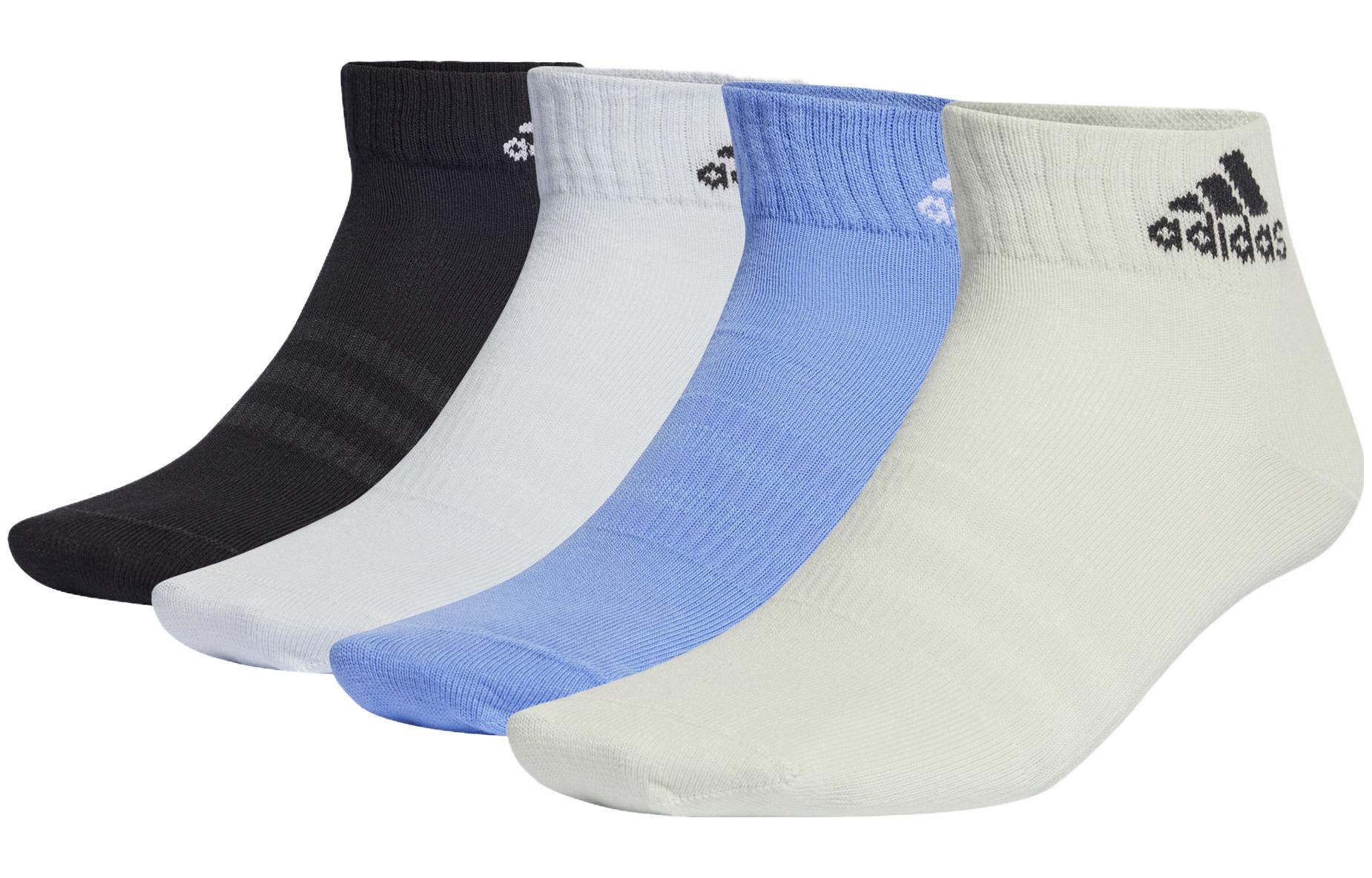 

Носки унисекс, 4 пары Adidas, черный/серый/белый/синий
