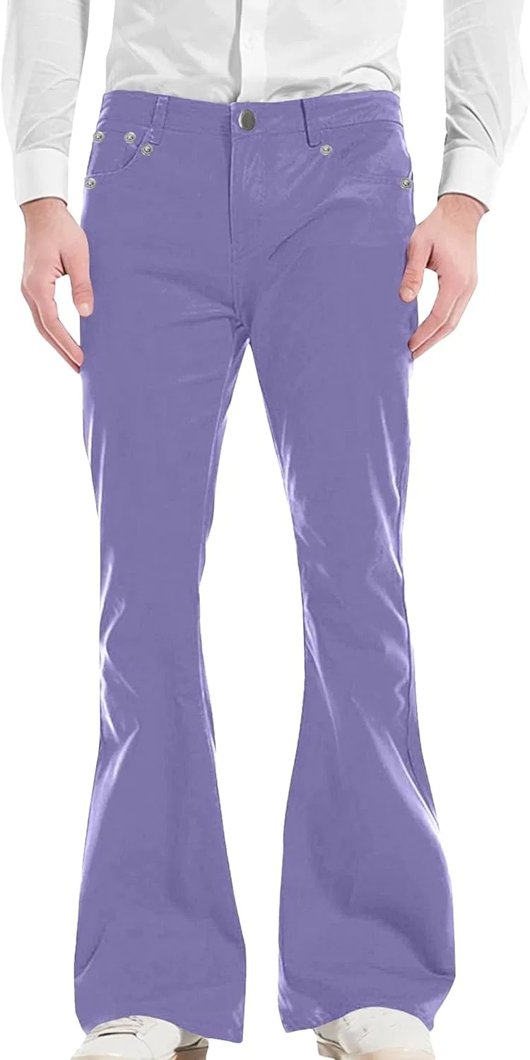 Джинсы клеш, Relaxed Fit, фиолетовый