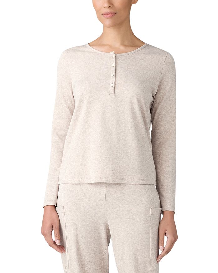 

Топ для сна Henley Eileen Fisher, коричневый/бежевый