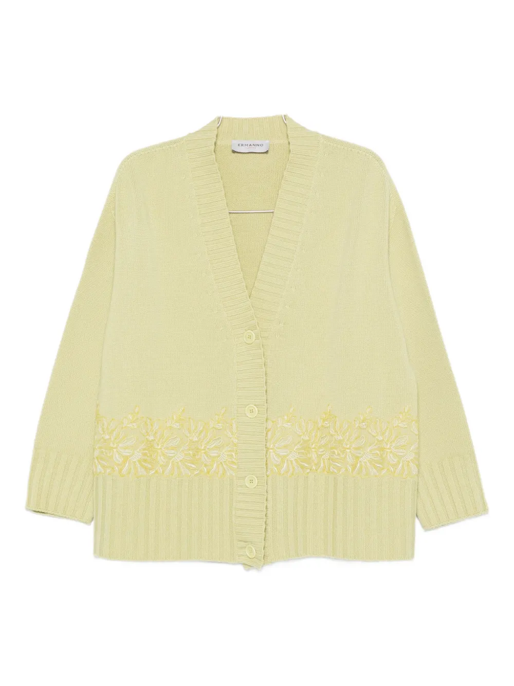 

Кардиган с V-образным вырезом Ermanno Firenze, зеленый