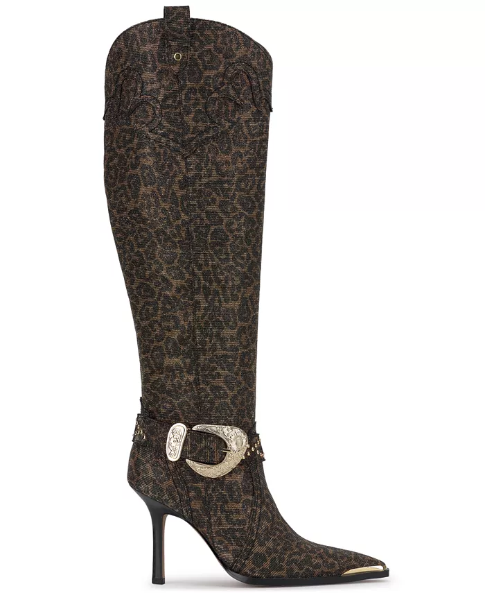 Женские ковбойские сапоги Kenzin Tall Western с пряжкой Jessica Simpson, мультиколор — фото 2