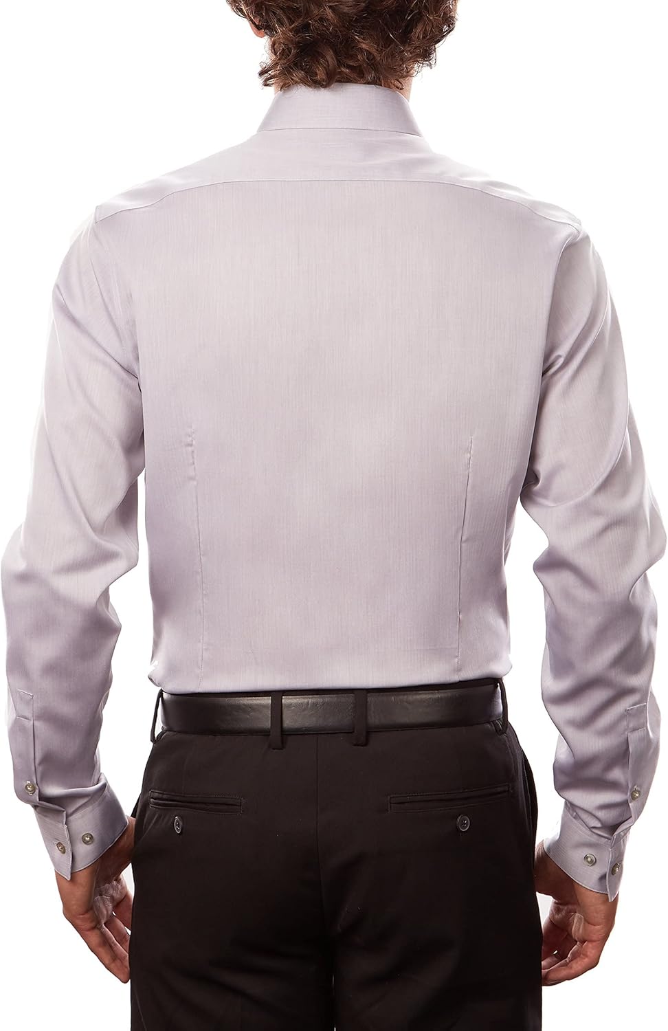 Мужская рубашка Calvin Klein Slim Fit с нескользящим воротником-«елочкой», Smoke — фото 2