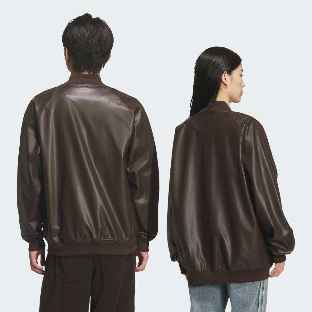 Кожаная куртка SST Adidas, brown — фото 2