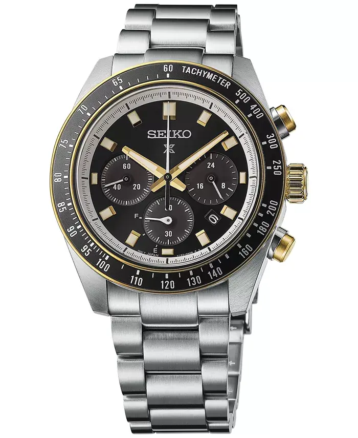 

Мужские часы Prospex Speedtimer Solar Chronograph на стальном браслете, 41 мм Seiko