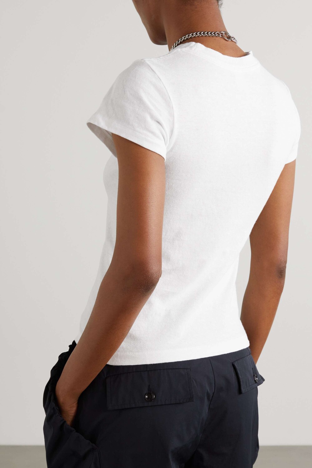 

RE/DONE + футболка Hanes из хлопкового джерси 1960-х годов, белый