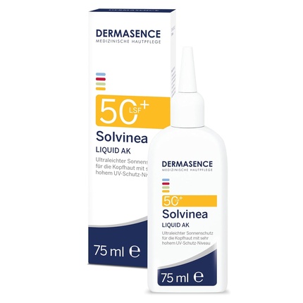 

DERMASENCE Solvinea Liquid AK SPF 50+ 75 мл - Солнцезащитный флюид для кожи головы - Нежирный и быстро впитывающийся