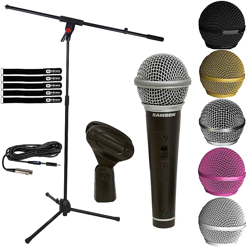 

Динамический микрофон Samson Handheld Dynamic Karaoke Computer Microphone Vocal DJ PA Mic w Stand & Cables