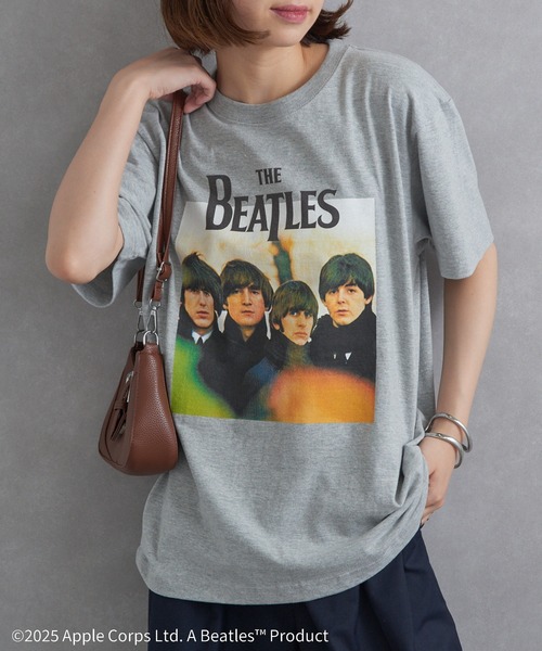 

Футболка с принтом The Beatles, серая