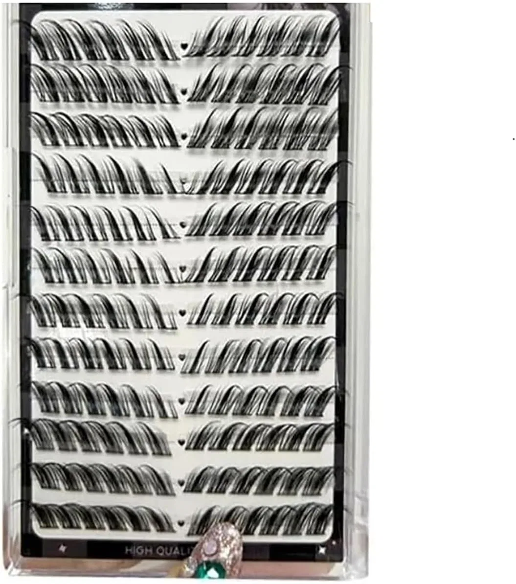 Ресницы натуральные Ultra Fine Black Eyelash Base, 12 рядов — фото 3