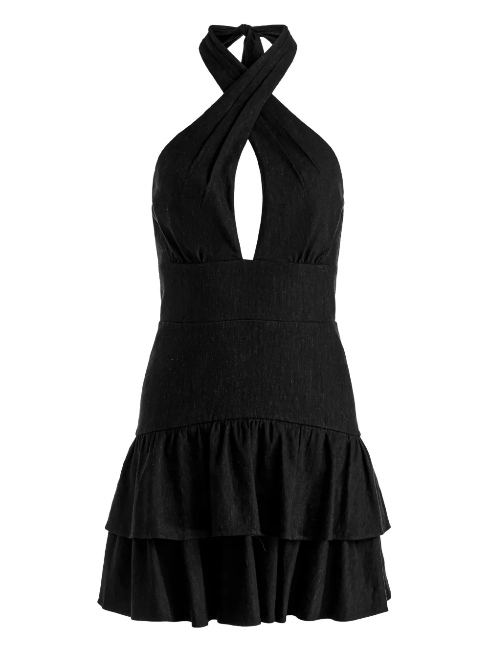 

Платье мини Evelina с вырезом халтер Alice + Olivia, черный