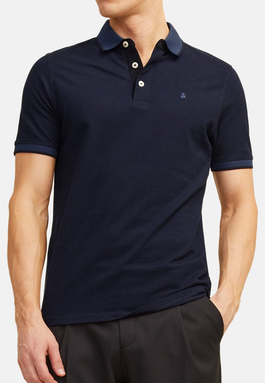

Поло 3ER PACK Jack & Jones, металлик сине-черный