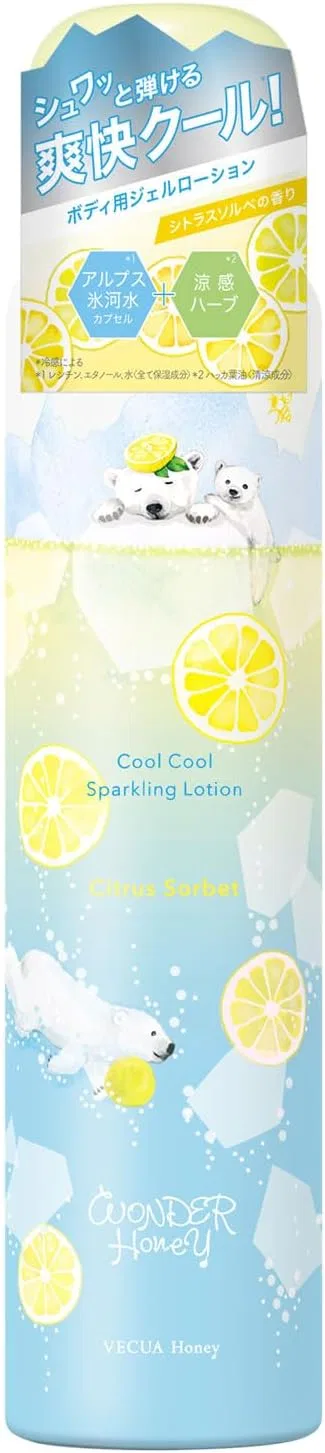 Охлаждающий гель-лосьон для тела Beccure Honey Wonder Honey Cool Sparkling Lotion Citrus Sorbet, 65 г