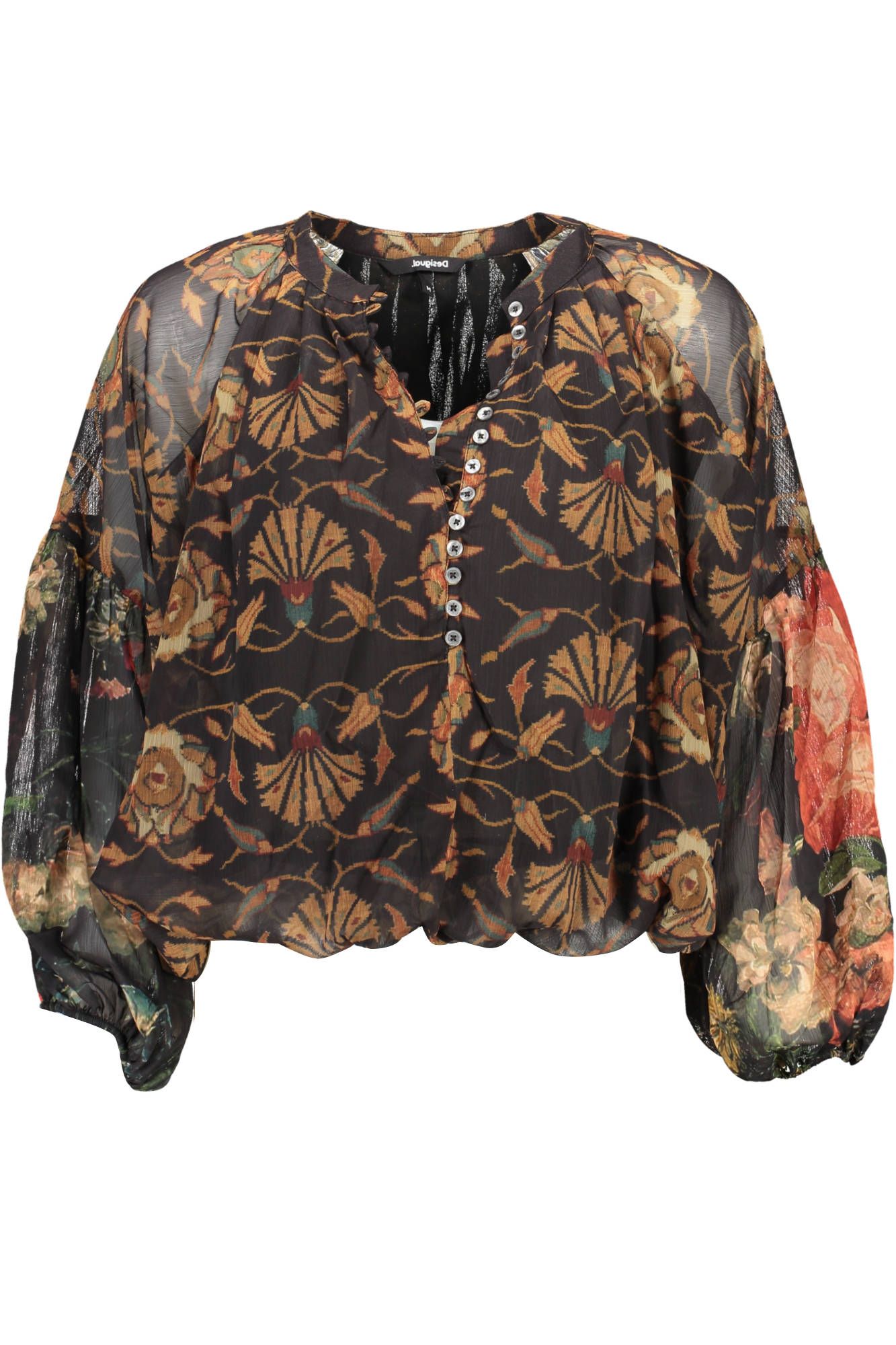 

Черная женская рубашка из полиэстера Desigual