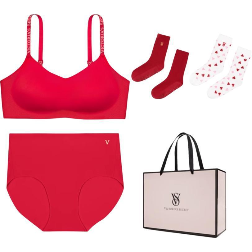

Victoria's Secret Женский комплект нижнего белья в подарочной коробке red