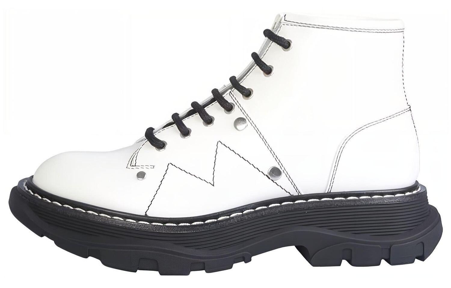 Ботинки Alexander McQueen Tread Slick Lace Up, белый